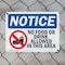 Signmission No Food Or Drink Allowed In This Area, 24 in W x Rectangle, Plastic OS-2PACK-NS-P-1824-L-14575 - alternate 5